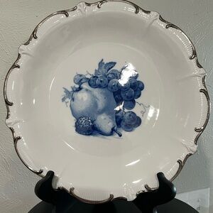Elegant White and Blue Decorative Plate